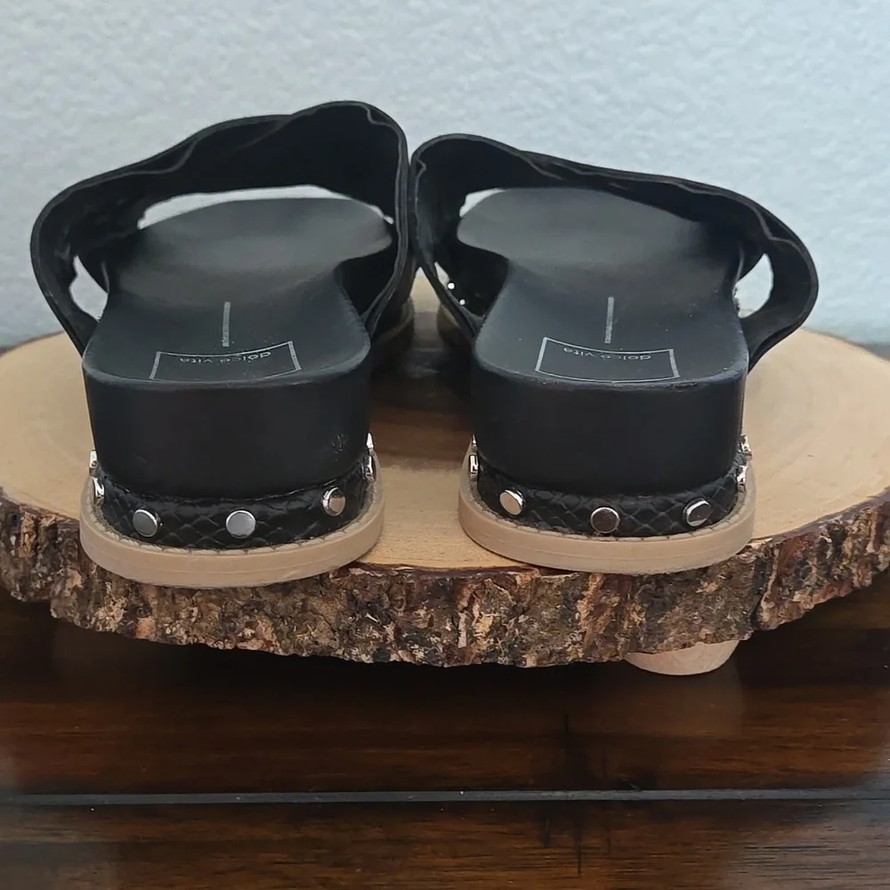 DOLCE VITA Gracy Platform Strap Footbed Sandals In Black Size 10